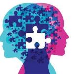 Brain and puzzle illustration