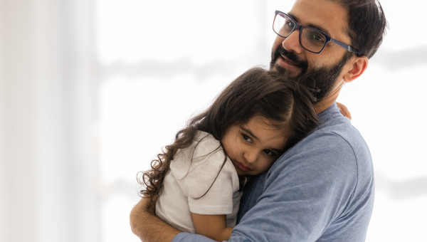 Separation Anxiety - Father Holding Little Daughter